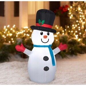4ft Snowman Holiday Airblown Inflatable